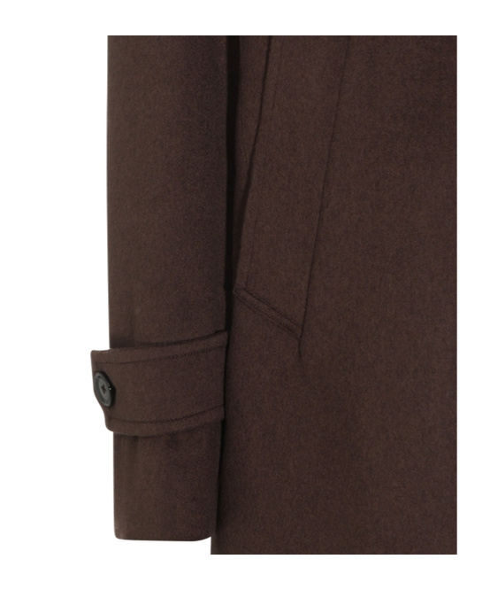 Lardini Button-cuff Single-breasted Coat In Brown