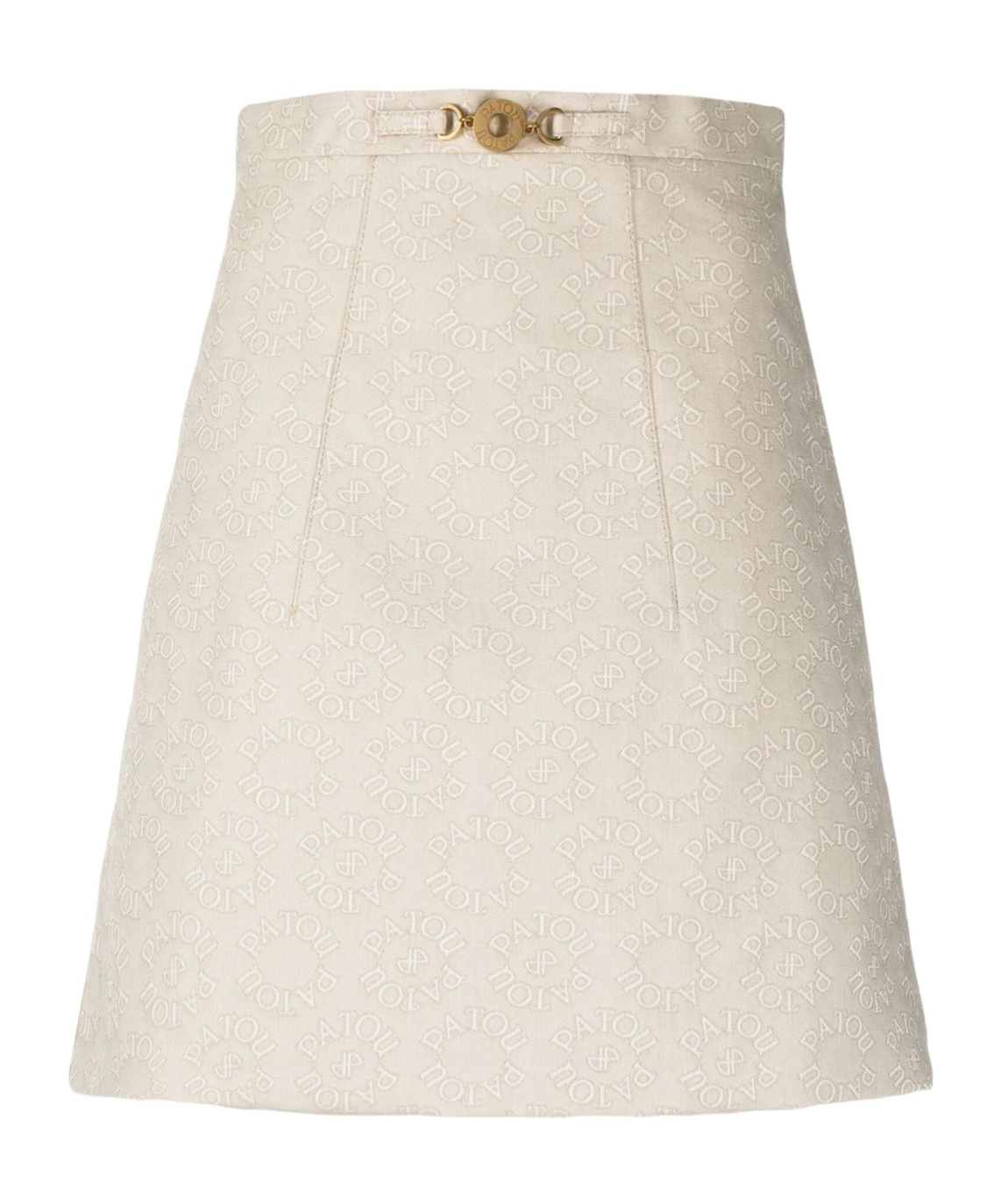 Patou High-waisted A-line Midi Skirt In Gray