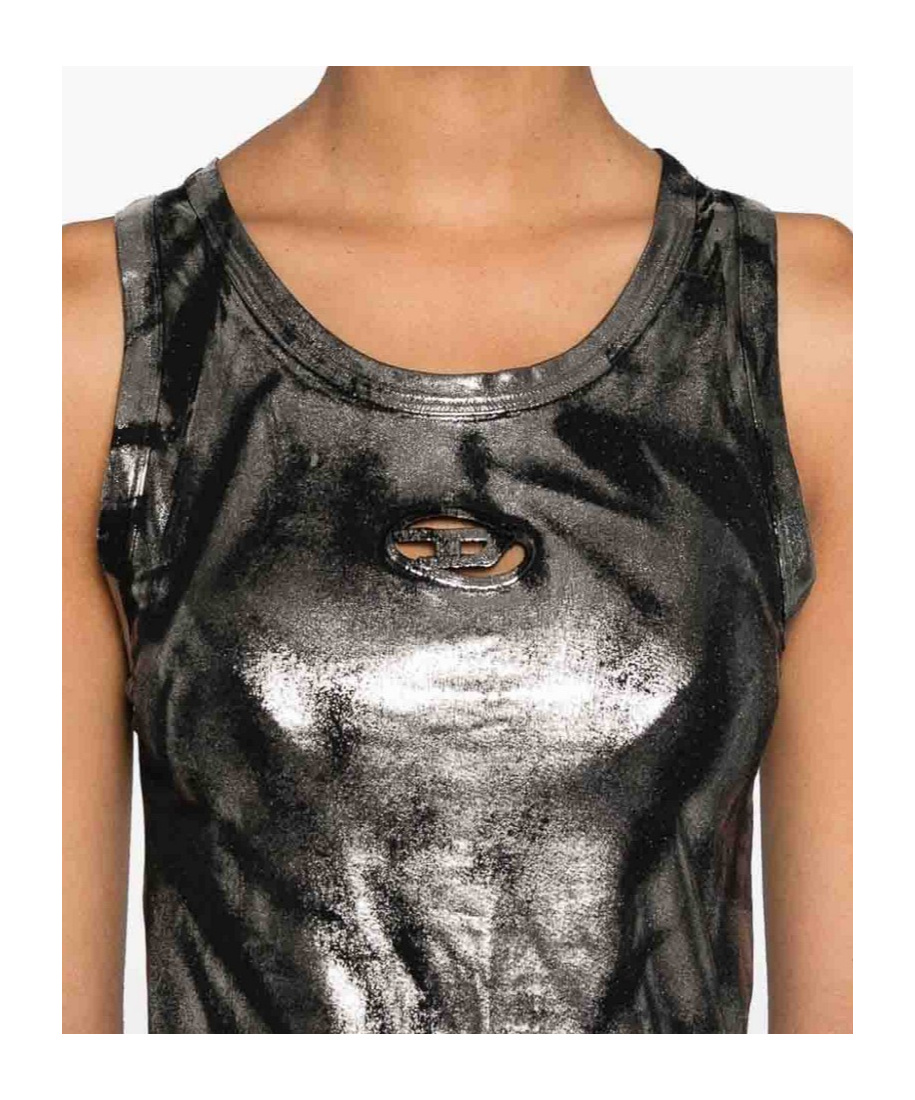 Diesel Sleeveless Vest In Black
