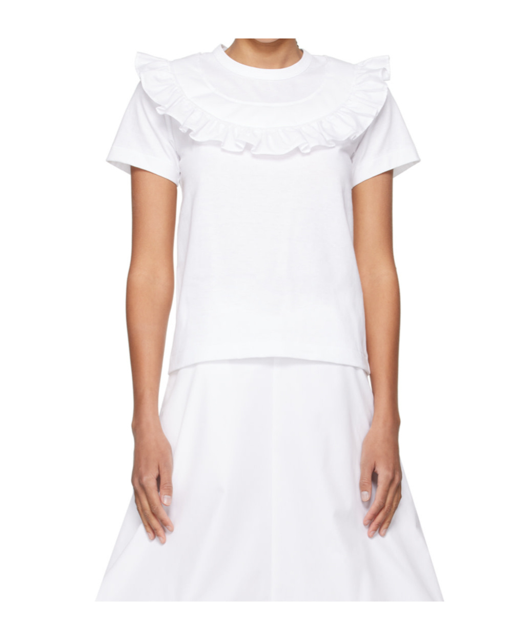 COMME DES GARÇONS RUFFLED COTTON T-SHIRT