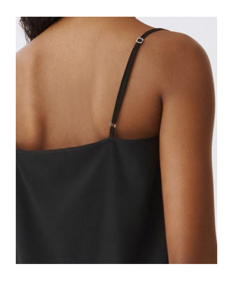 Fabiana Filippi Spaghetti Strap Tank Top In Black