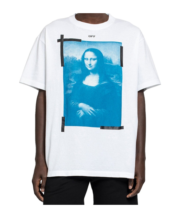 Off-white Mona Lisa Tape T-shirt In Green