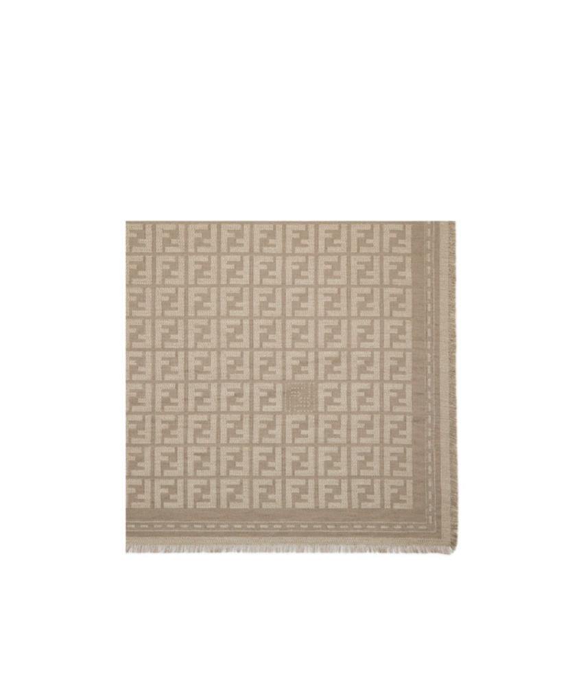 Fendi Square Scarf In Nude