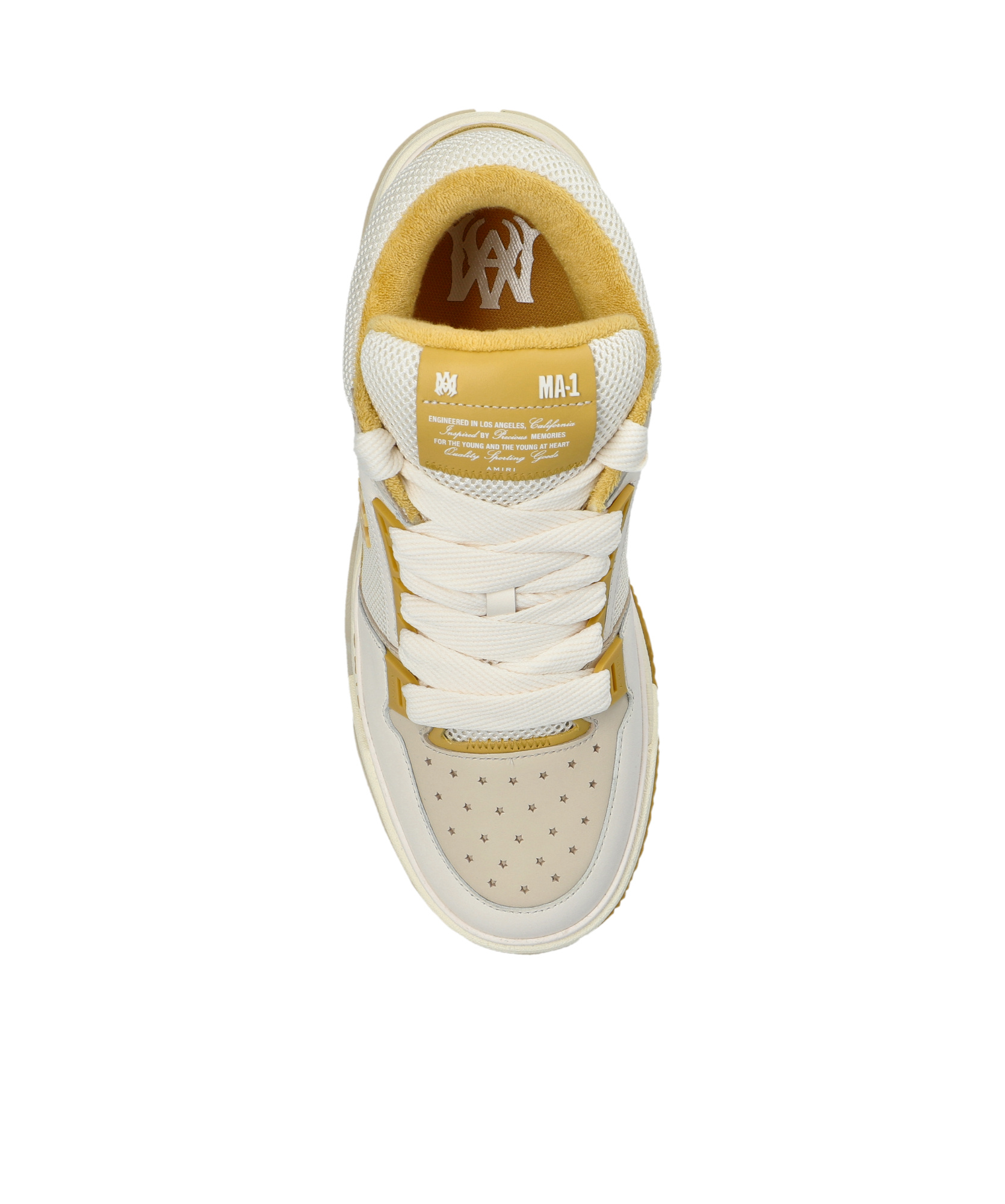 Amiri Ma1 Sneakers In Beige Leather And Fabric In Nude