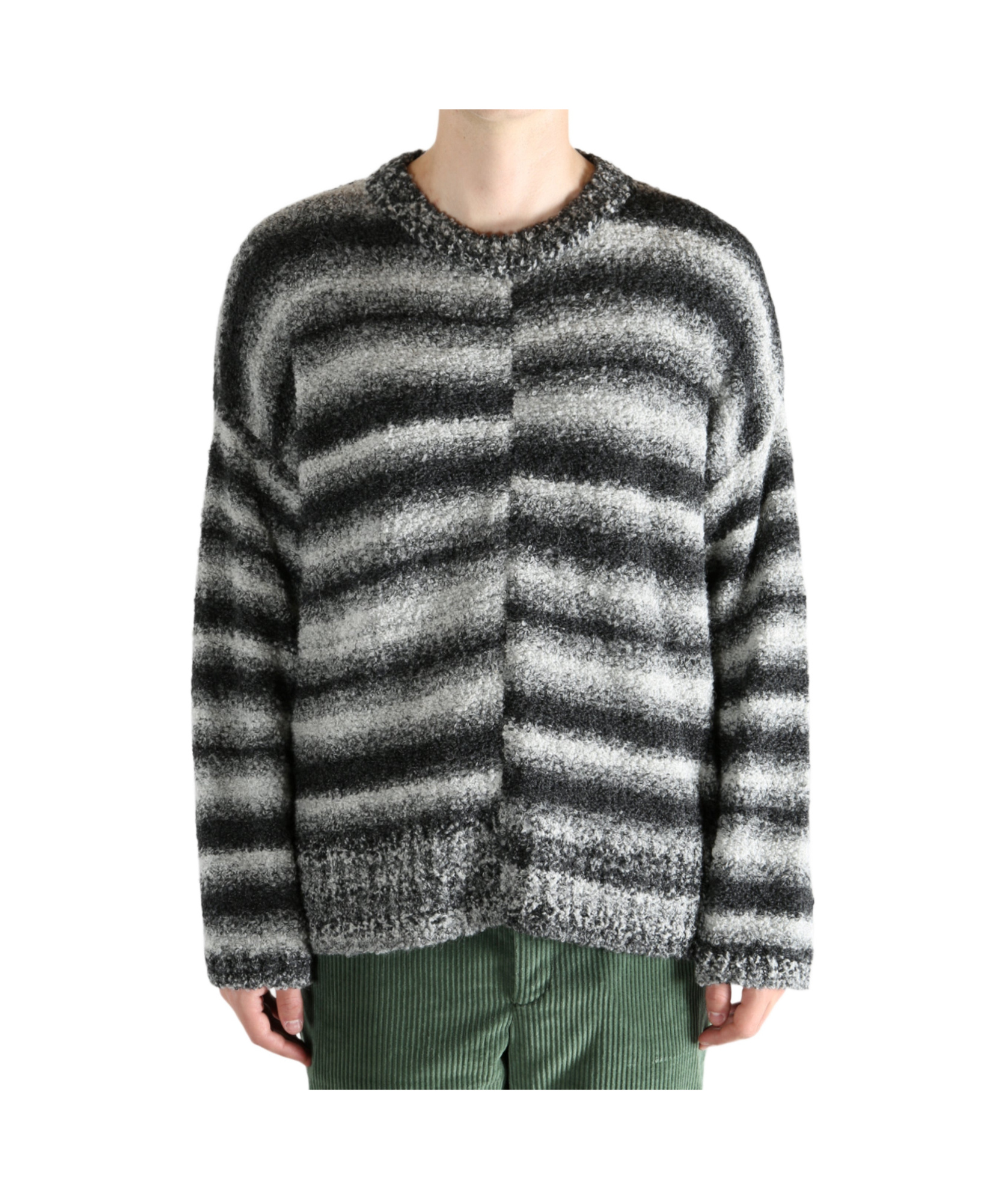 The Elder Statesman Rover Striped Jumper In Black