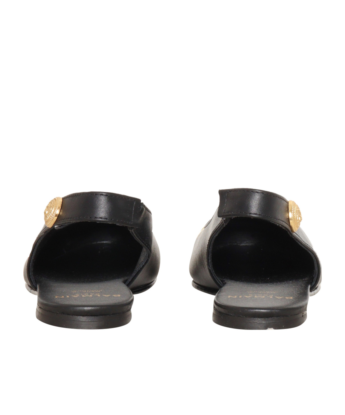 Balmain Round-headed Sandals In Black