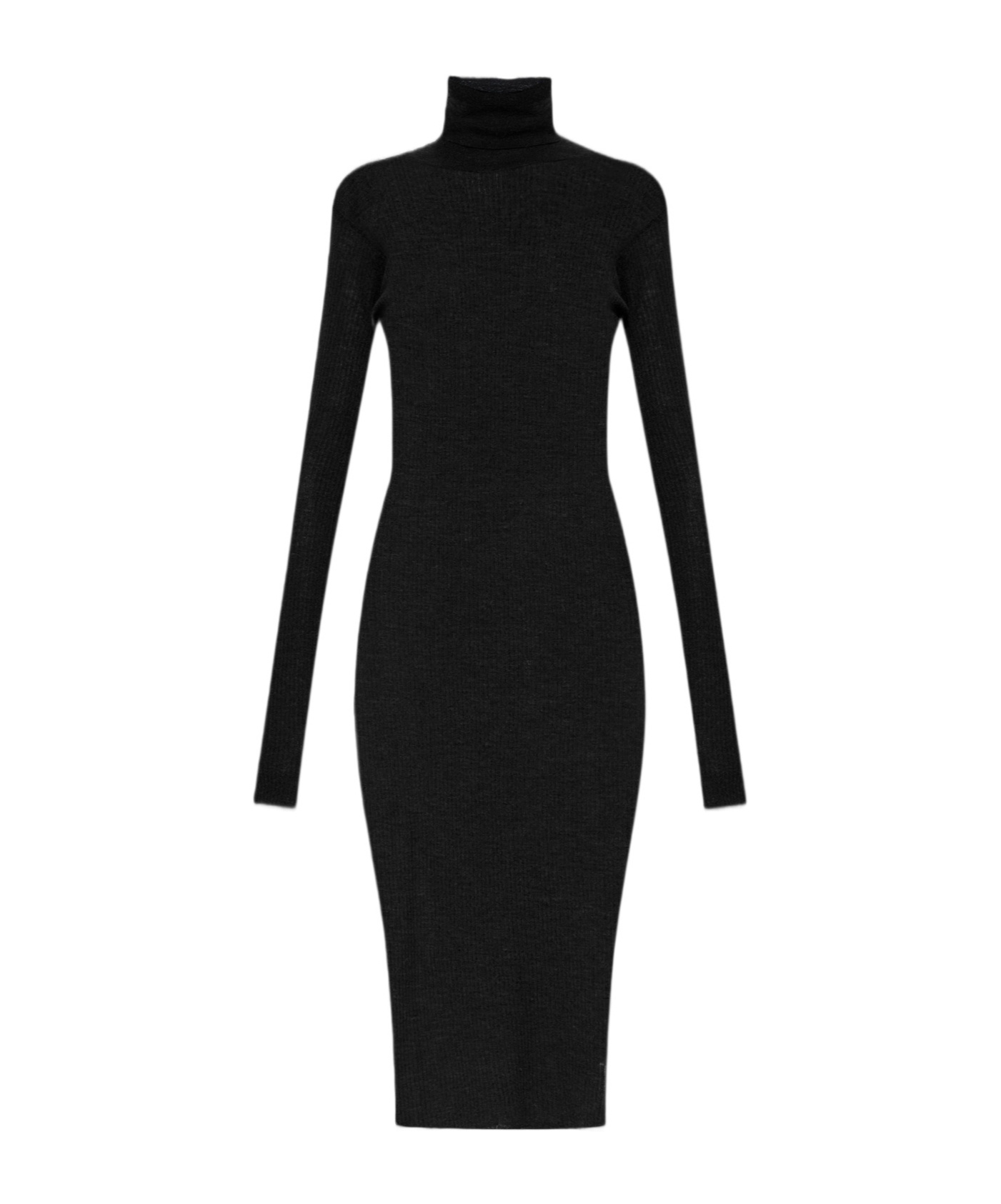 Jil Sander Long-sleeved Dress In Black