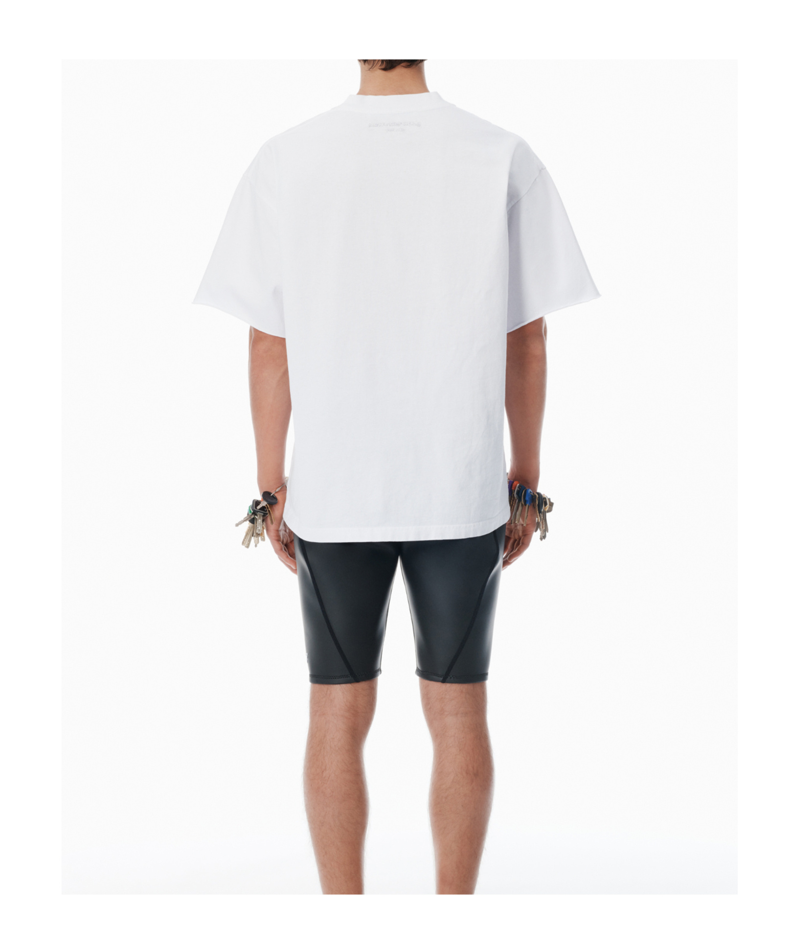 Alexander Wang White Cotton Oversized Logo T-shirt In White