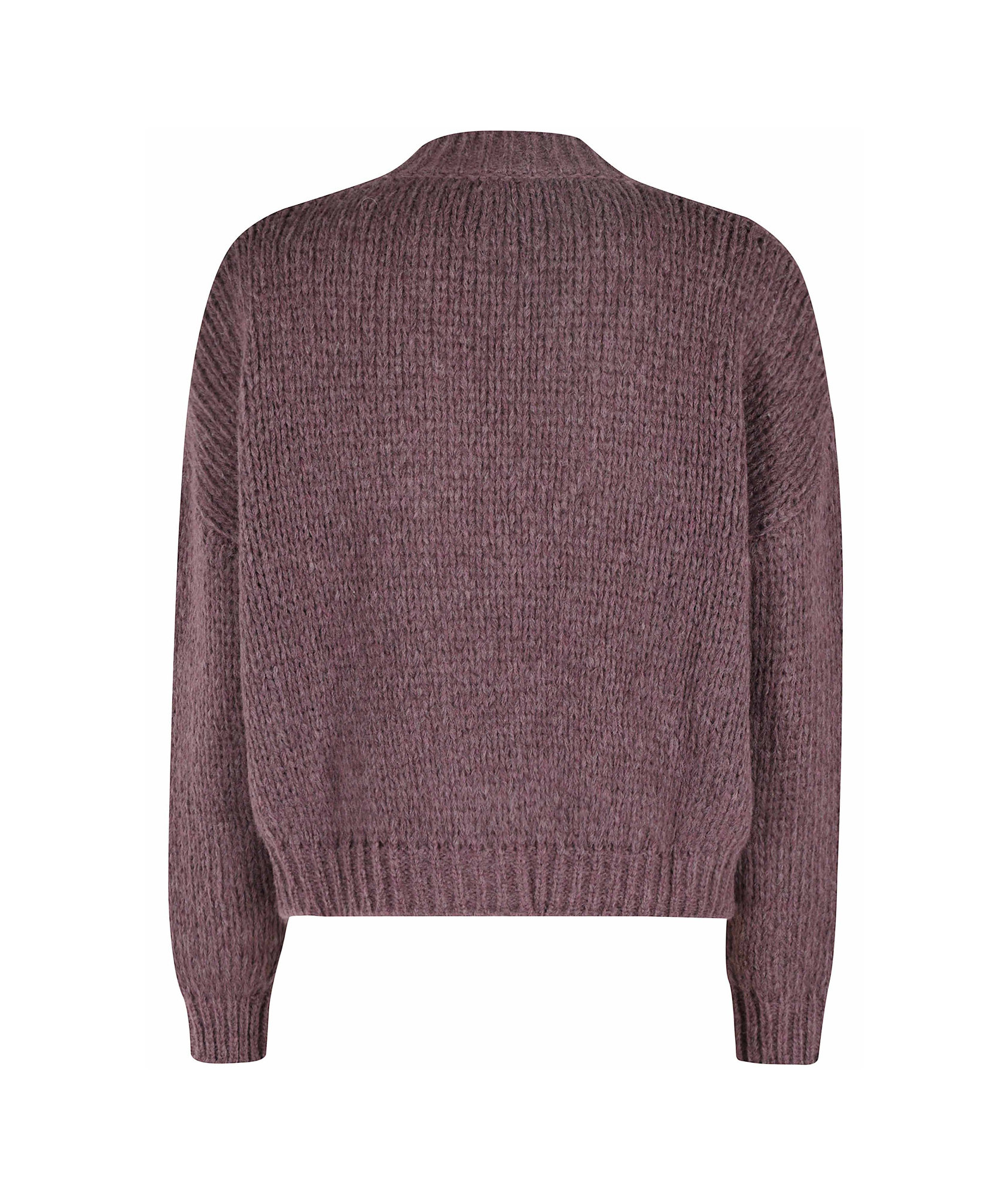 Roberto Collina Long-sleeved Cardigan Sweater In Burgundy
