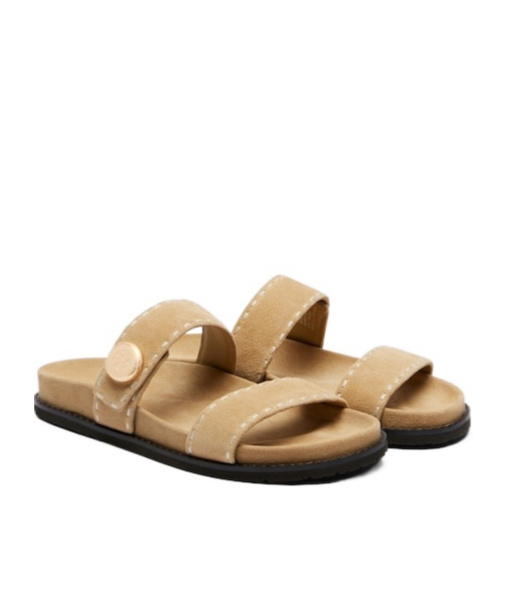 Tory Burch Sport Suede Slides In Brown