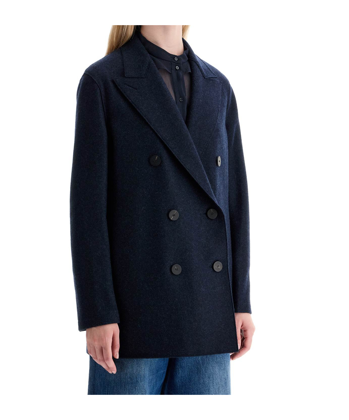 HARRIS WHARF LONDON DOUBLE-BREASTED COAT