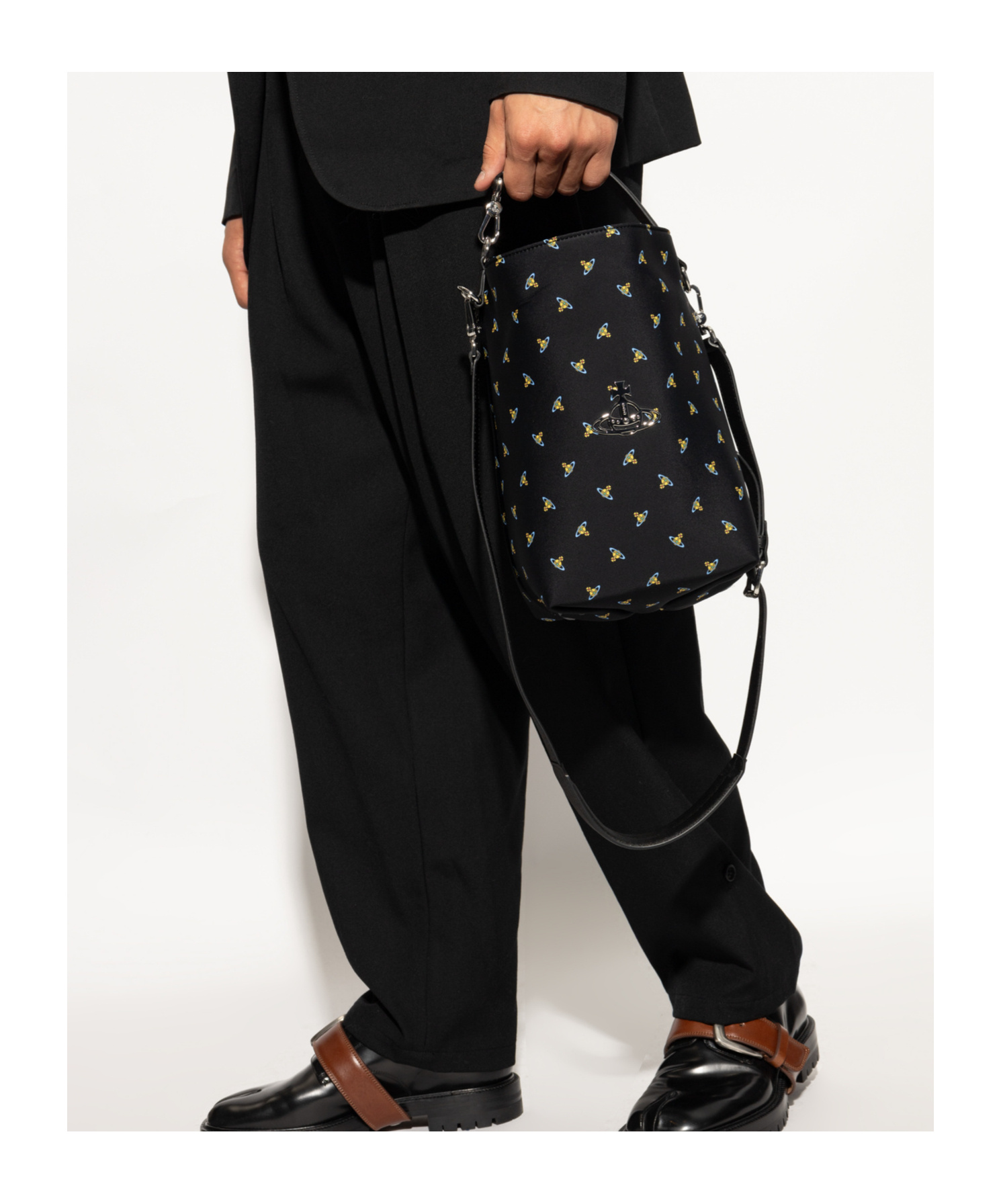 Vivienne Westwood Black Sam Crossbody Bag In Black