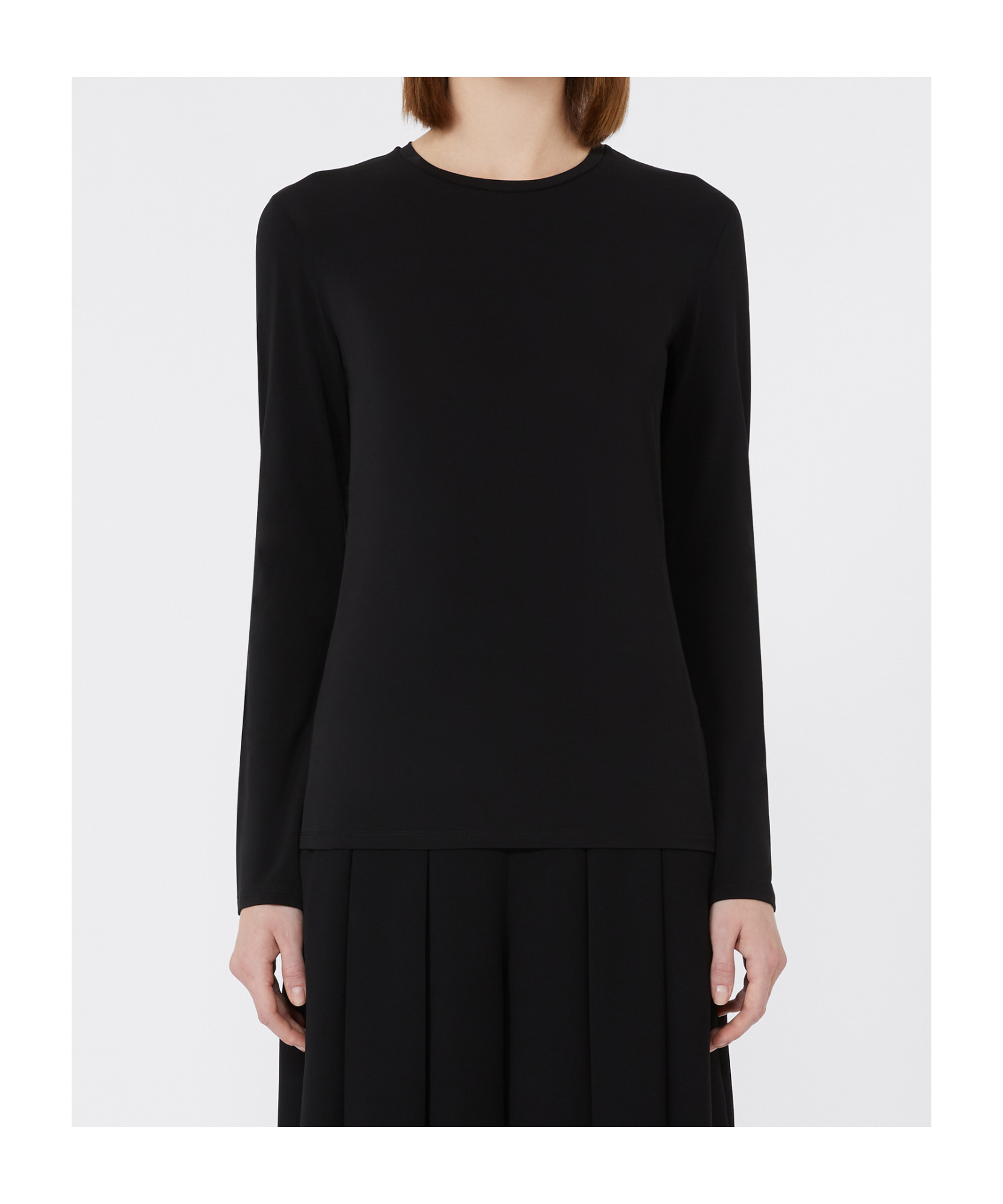Max Mara Viscose Mesh T-shirt In Black