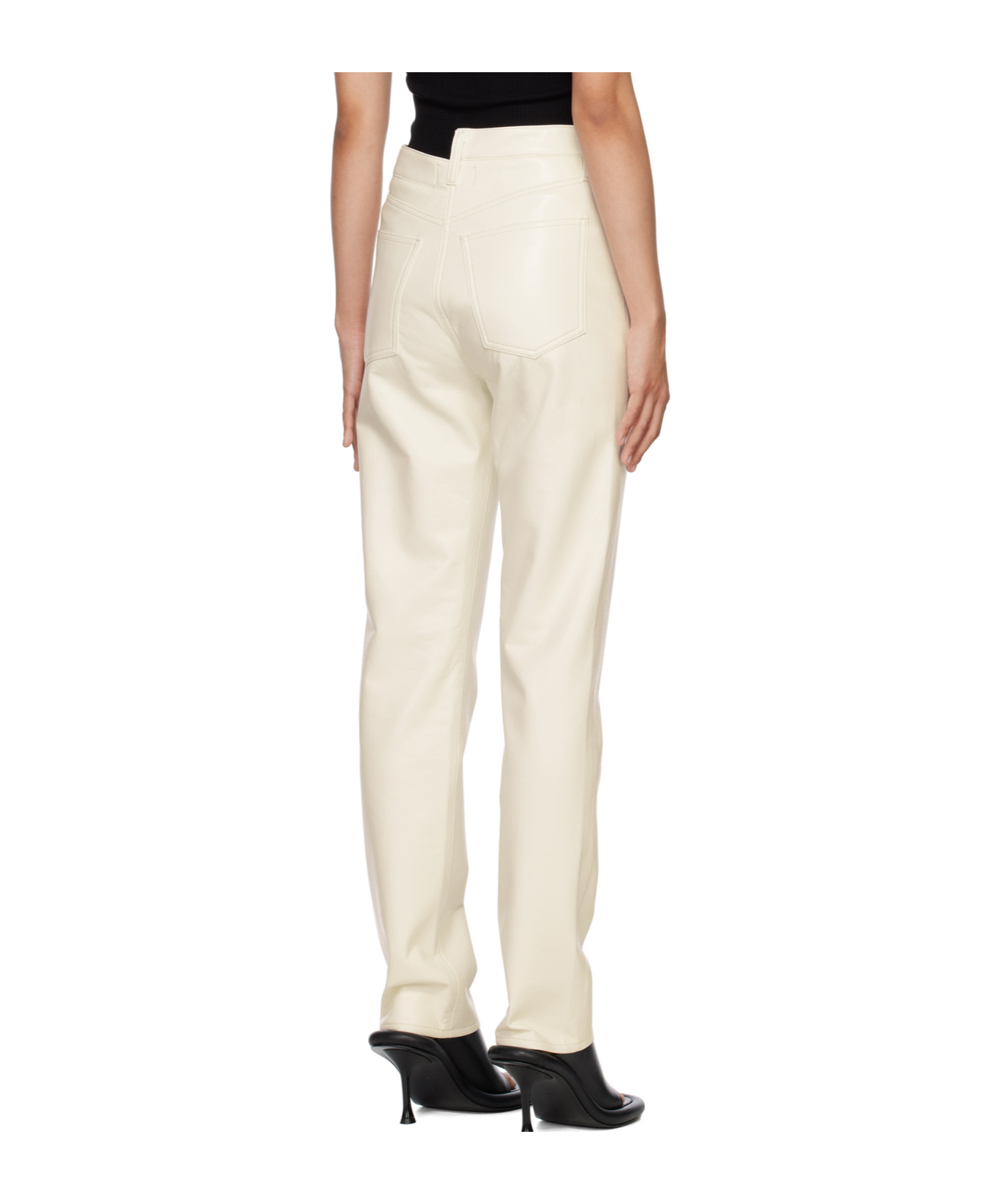 Agolde High Waist Casual Pants In Neutral