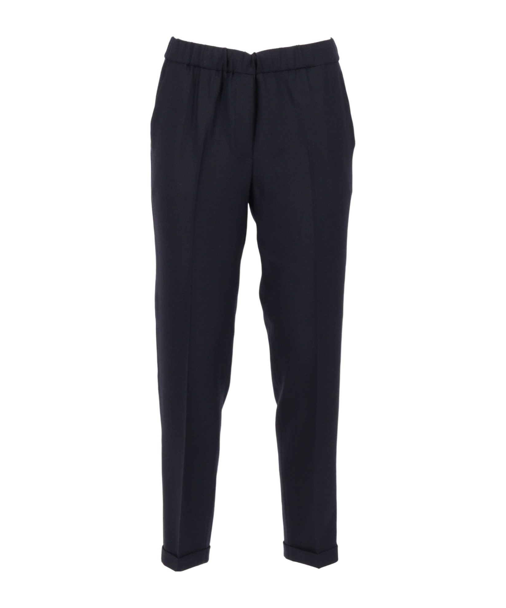 Antonelli High-waisted Black Trousers With Relaxed Fit In Black