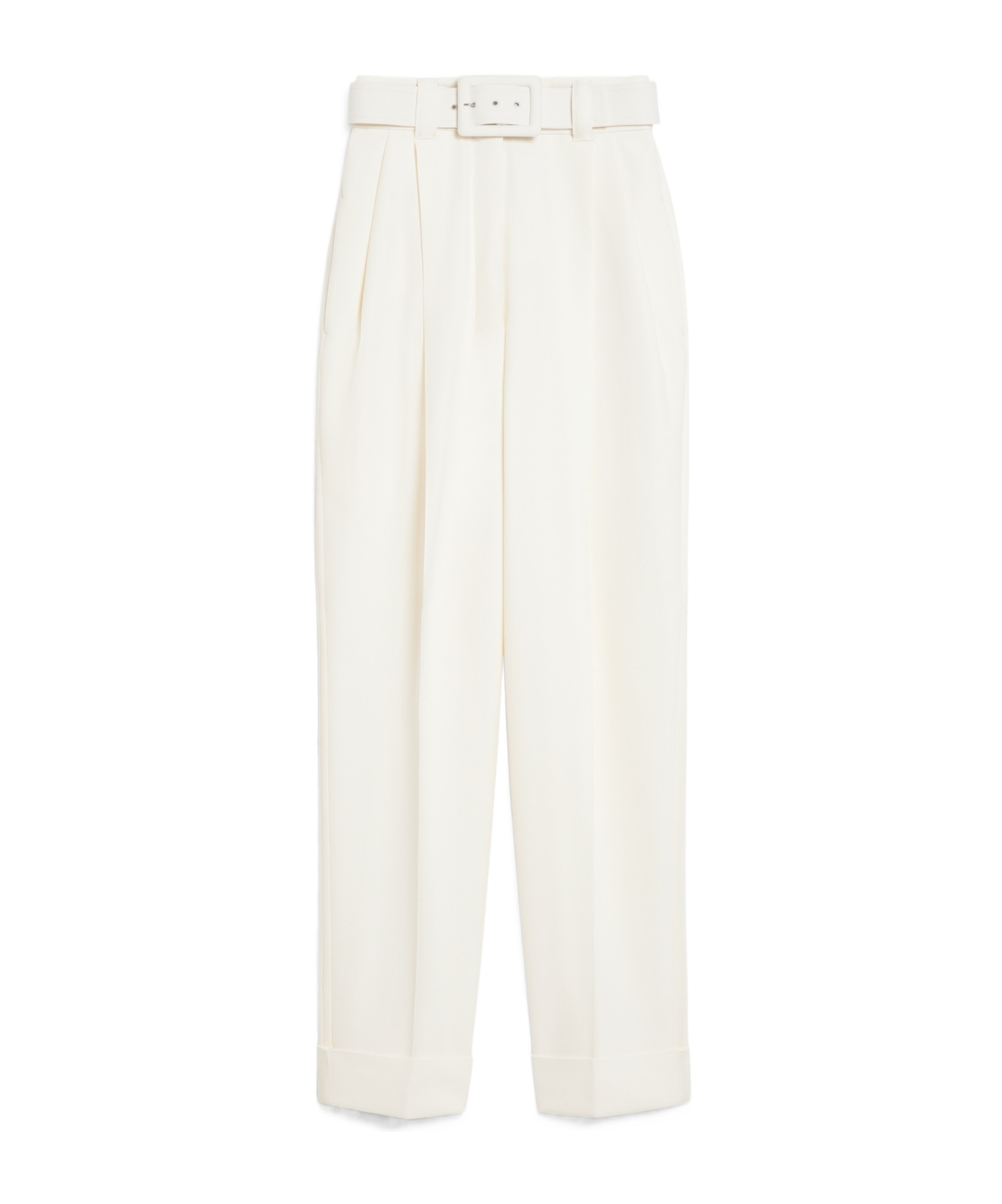 Max Mara Cotton Carrot-fit Trousers In White