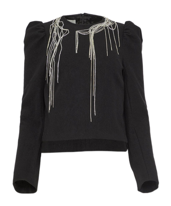 Dries Van Noten Long-sleeved Top In Black
