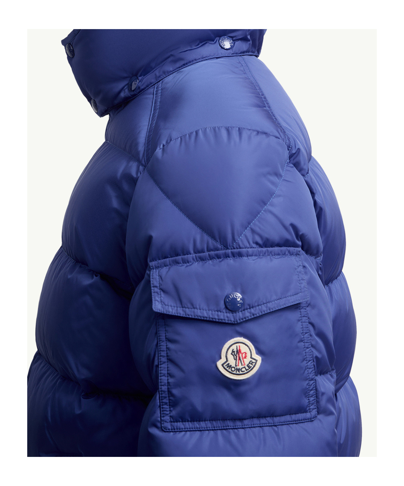 Moncler Maya Nylon Down Jacket In Blue
