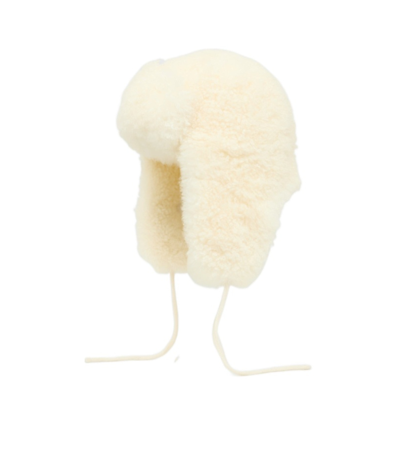 Yves Salomon Cashmere Lambskin Shearling Ushanka In Yellow