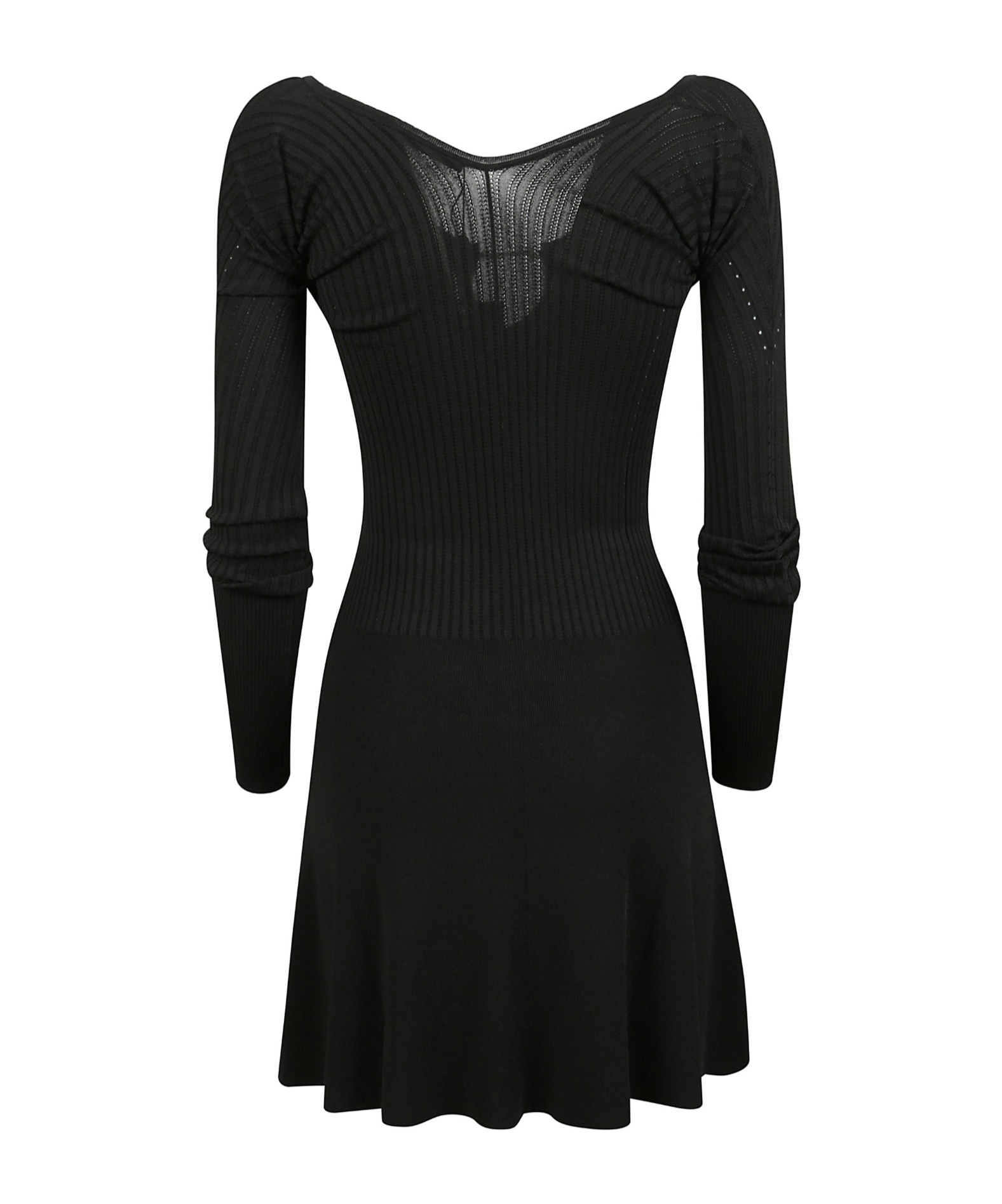 Jacquemus Womens Black Logo-plaque Slim-fit Knitted Mini Dress