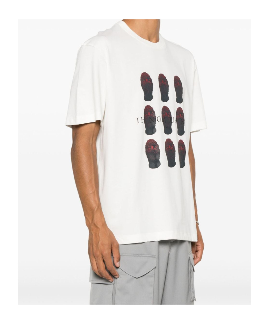 Ih Nom Uh Nit Round Head T-shirt In White