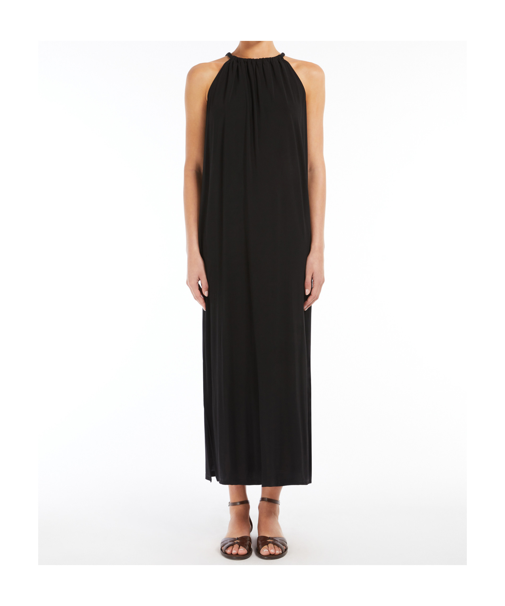 Shop Max Mara Flowing Viscose Jersey Dress