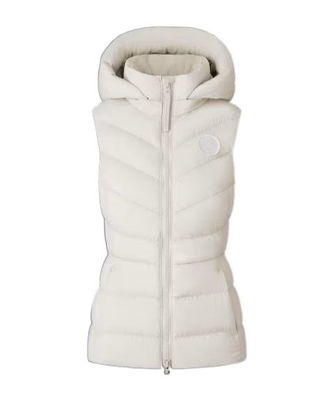 Canada Goose Clair Hooded Puffer Gilet In White