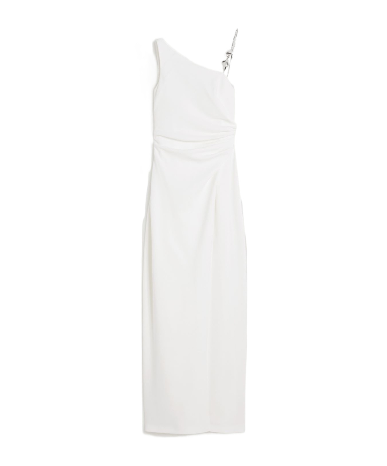 Max Mara Vestido De Un Solo Hombro En Cady In White