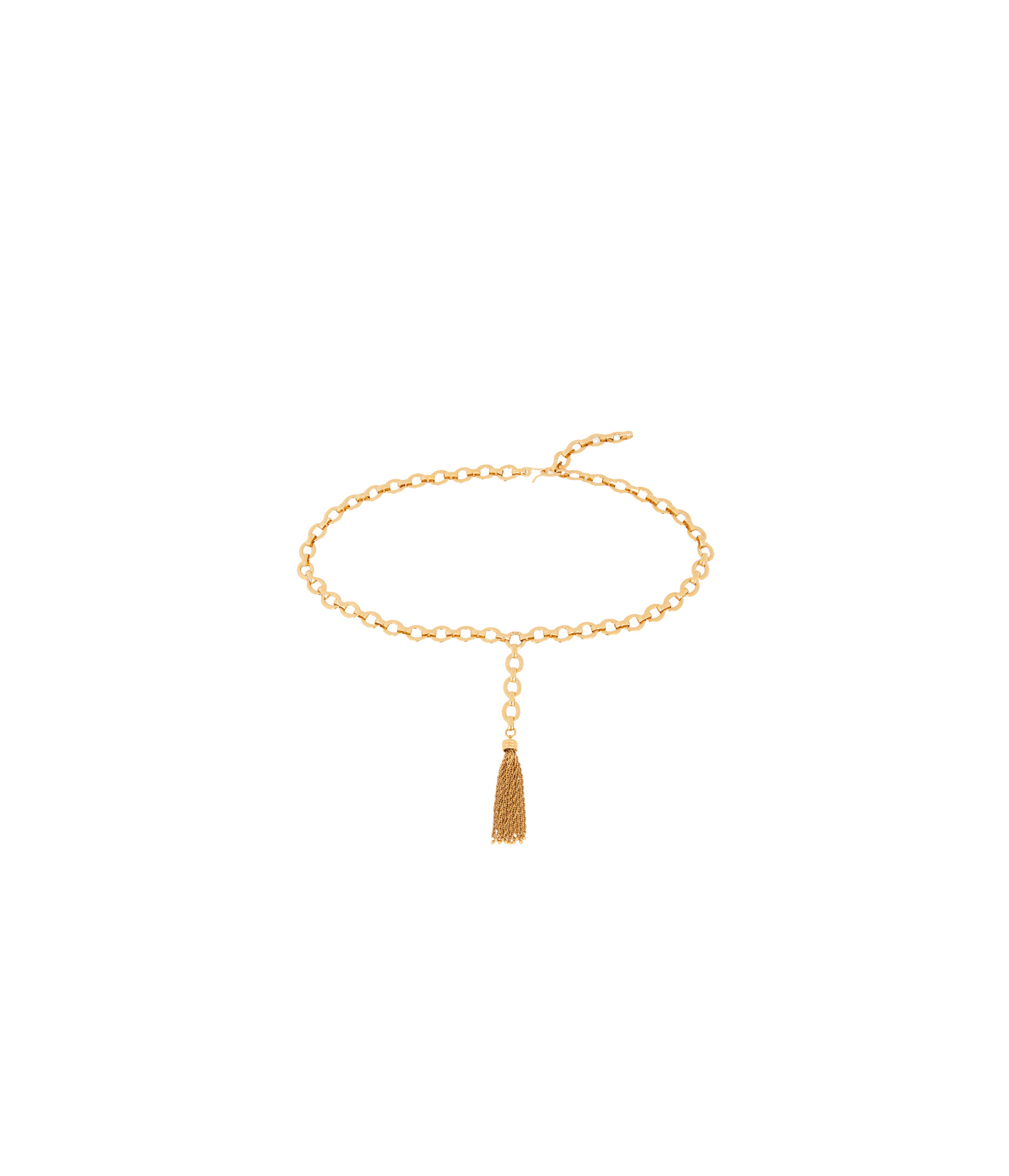 Chloé Tasselled Gold-tone Chain Belt In Nude