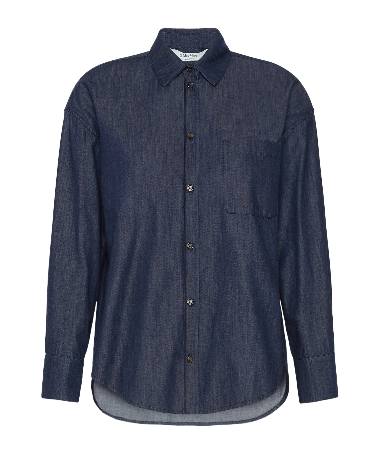 Max Mara Cotton Denim Shirt - Midnightblue In Multi