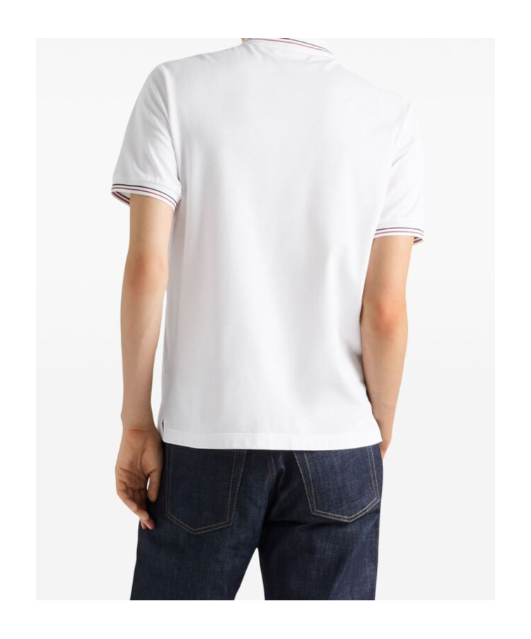 Prada Piqué Polo Shirt In White