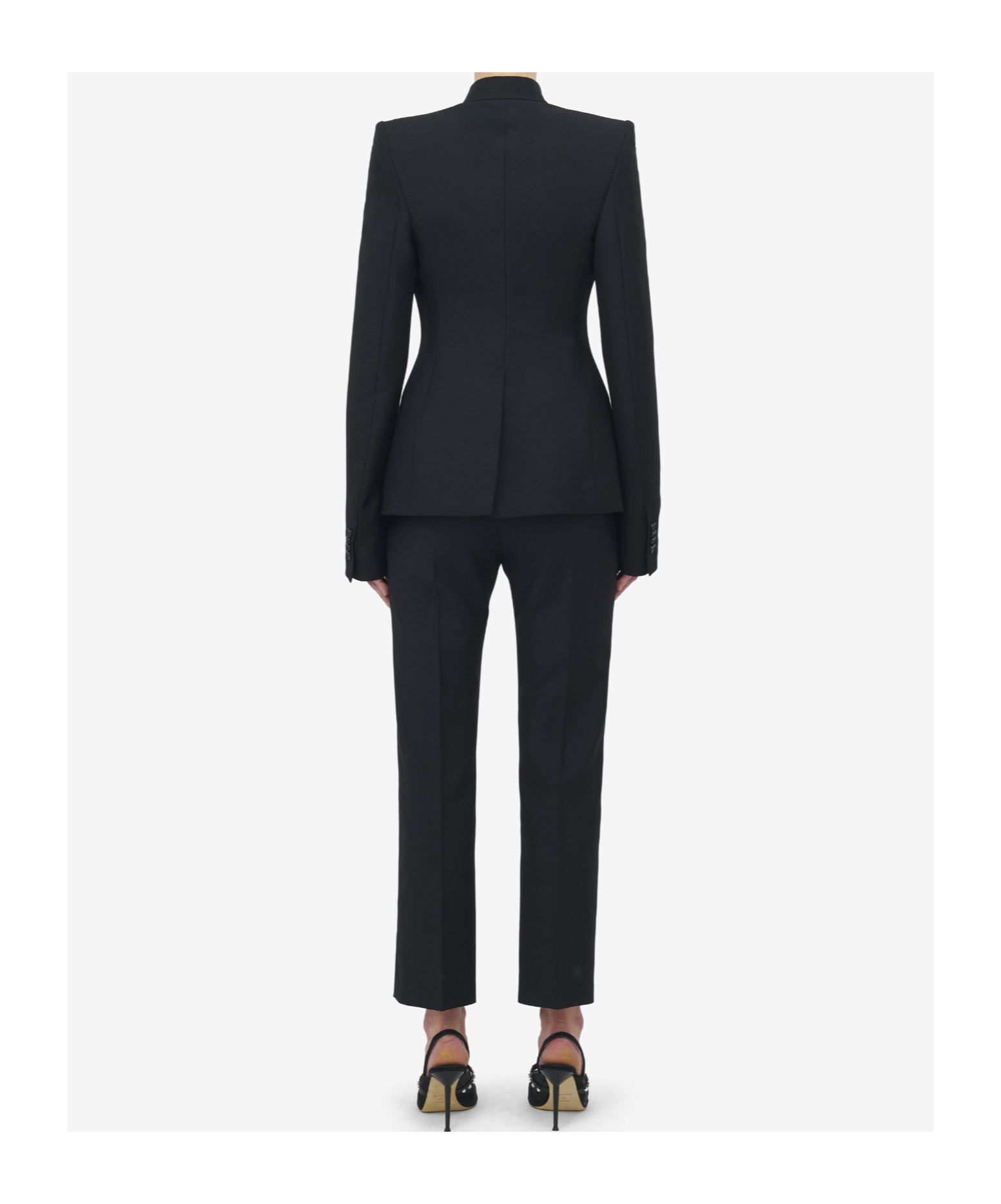 Alexander Mcqueen Wool-mohair Military Jacket In Black