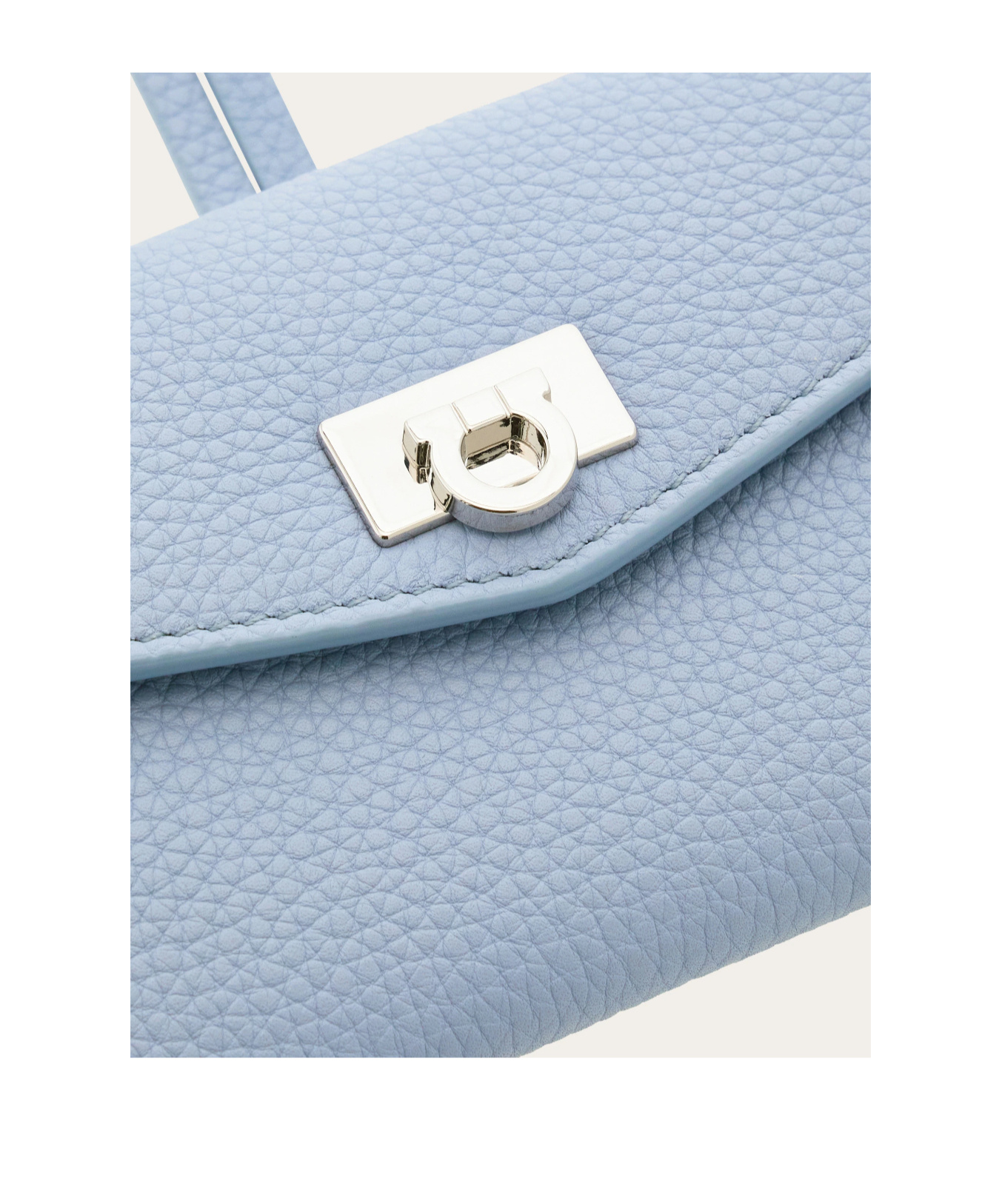 Ferragamo Gancini Buckle Card Holder Charm In Blue