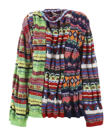 Comme Des Garçons Long-sleeved Color-impact Sweater