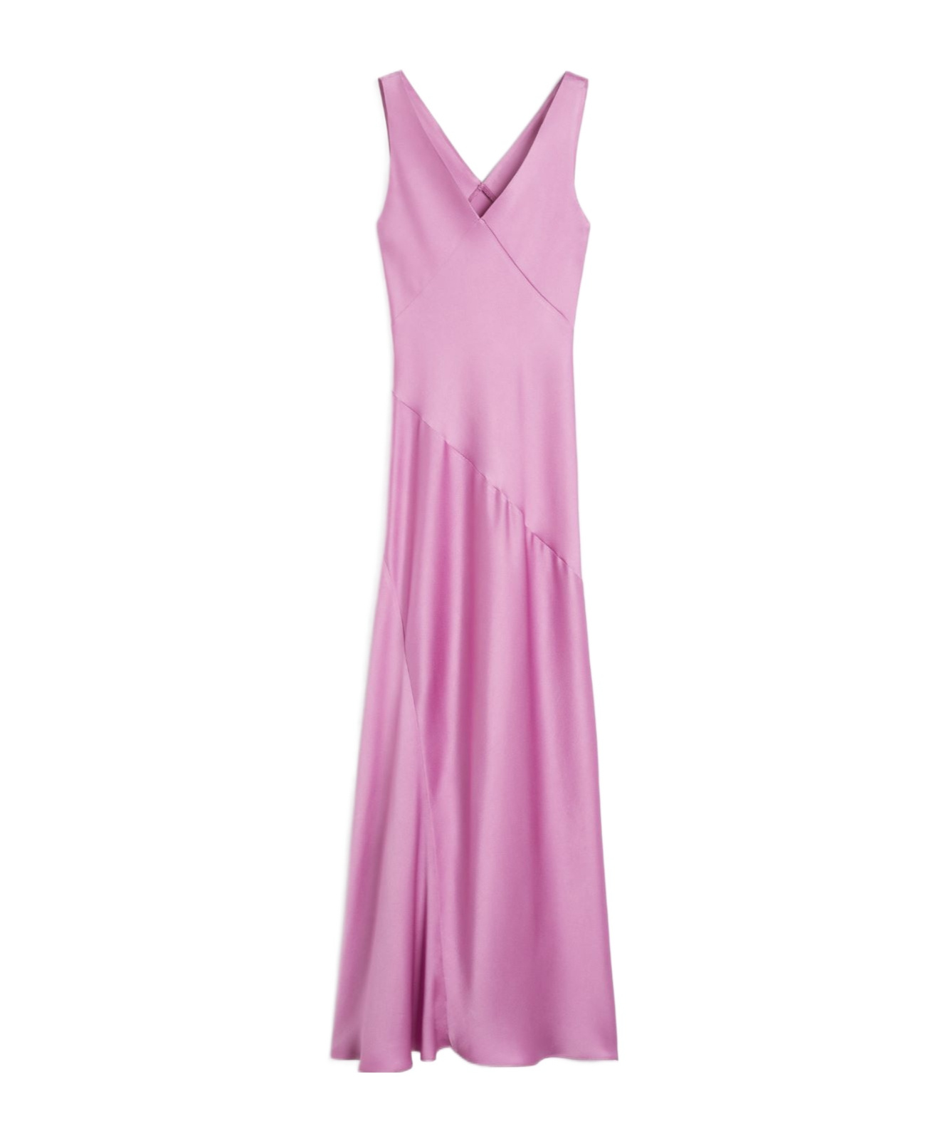 Max Mara Envers Satin Slip Dress In Pink