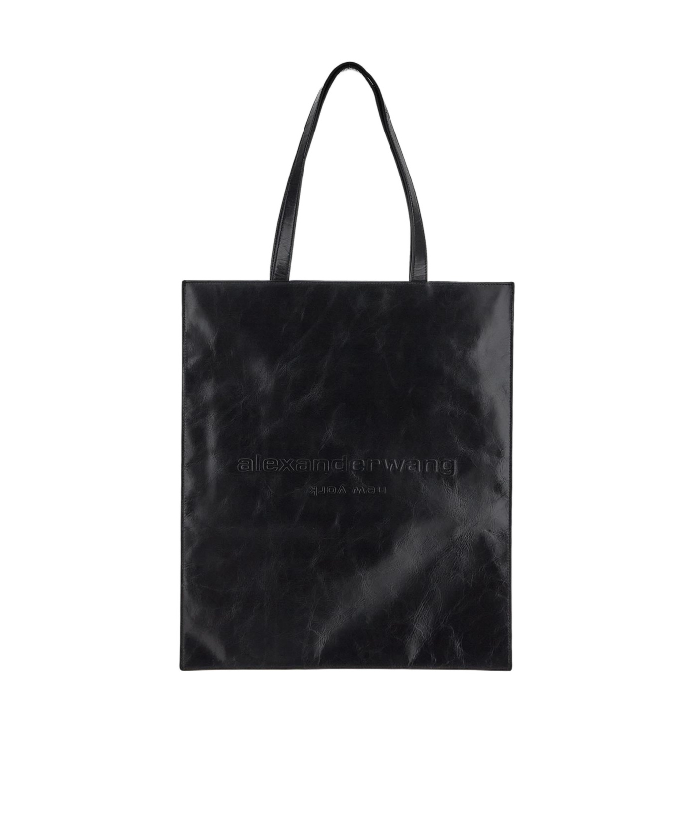 Alexander Wang Small Pinch Leather Tote Bag In Black
