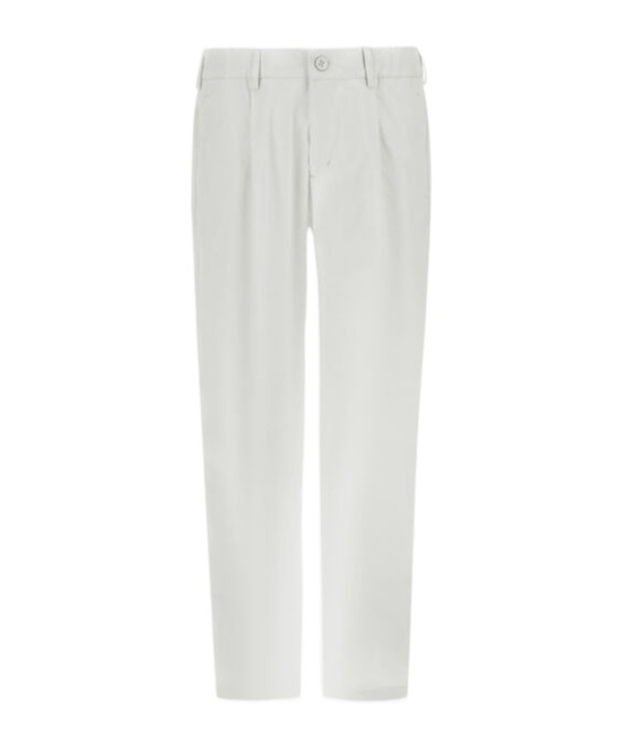 Herno Cotton Feel Trousers With Drawstring In White