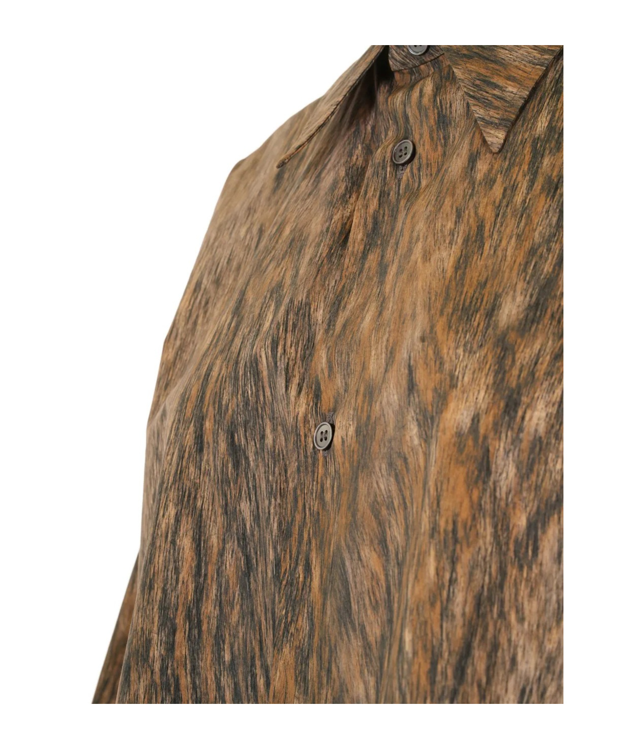 Mm6 Maison Margiela Buttoned Shirt Dress In Brown