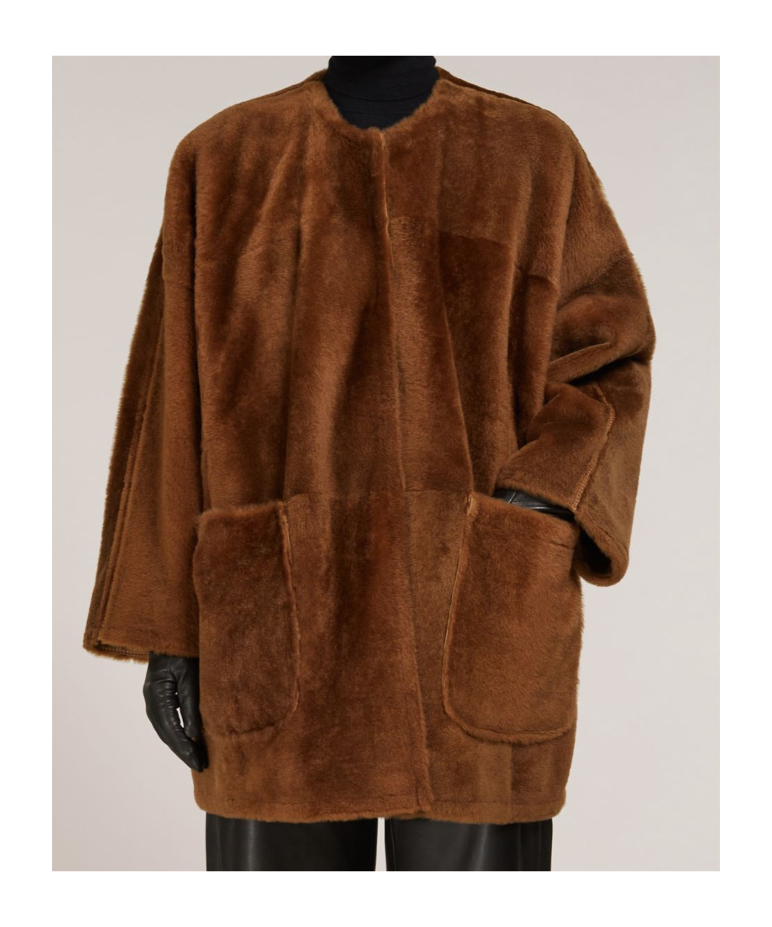Max Mara Double-sided Lacon Wool Cardigan Coat In Brown