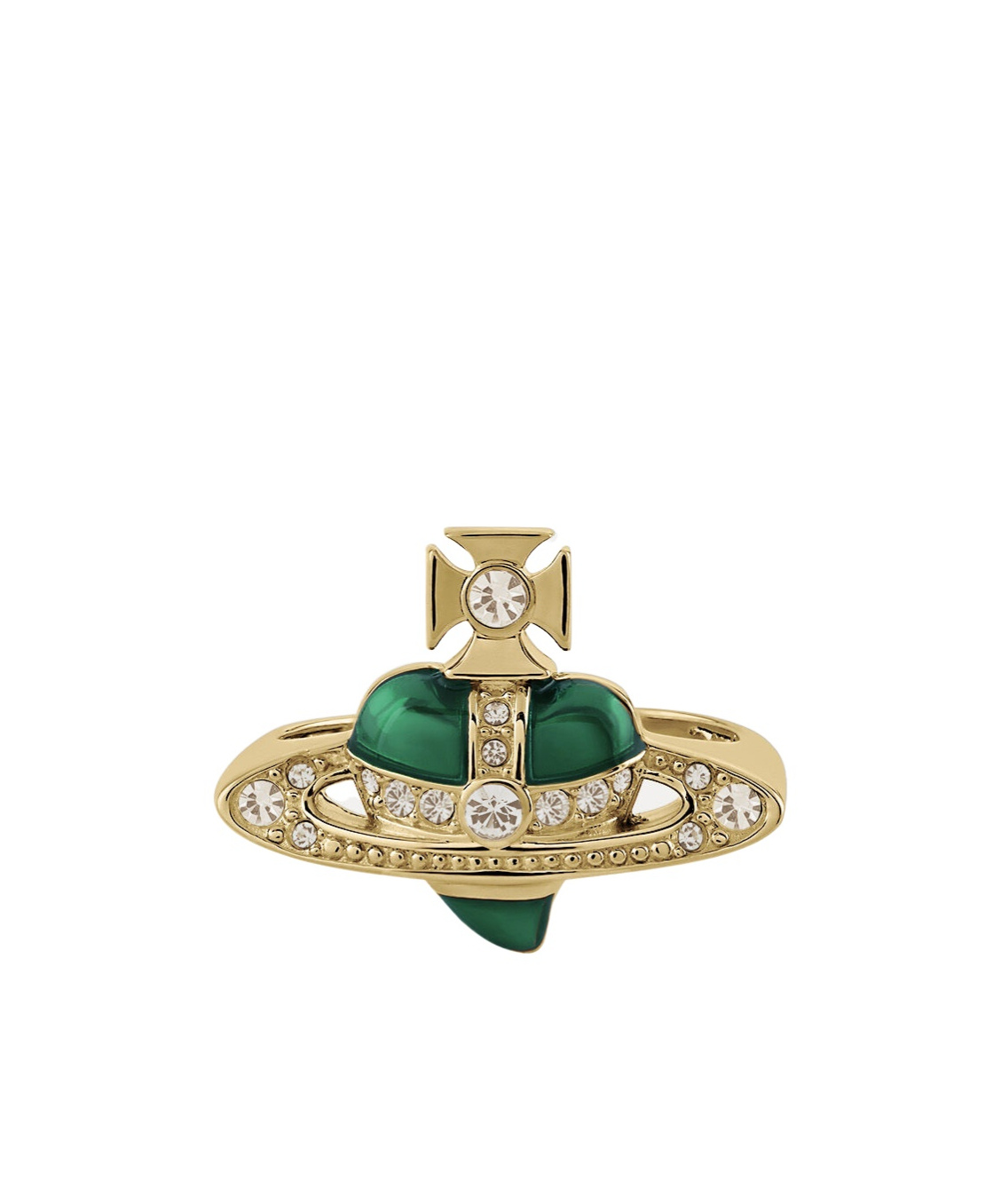 Vivienne Westwood New Diamante Heart Ring In Multi