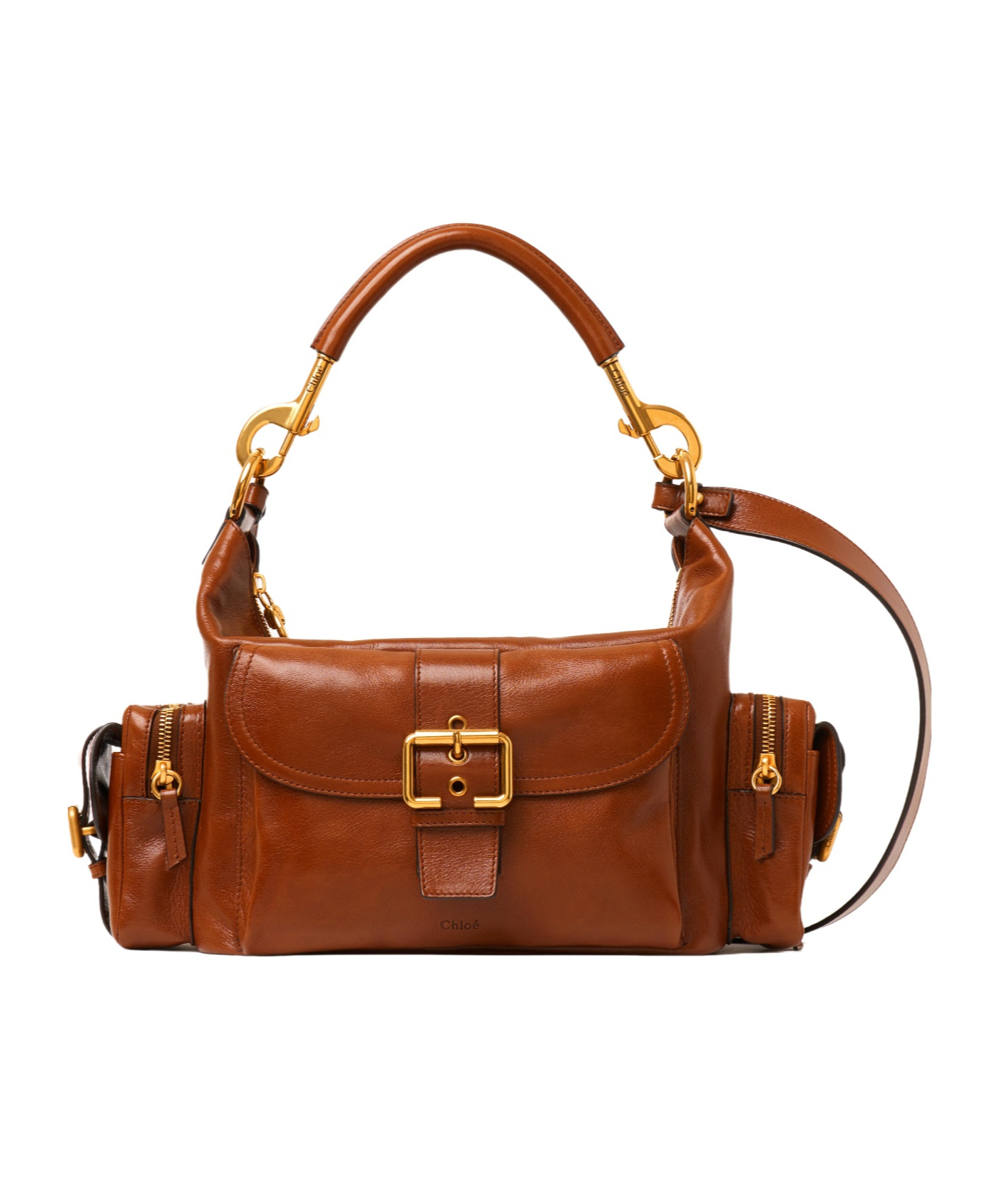 Shop Chloé Medium Camera Crossbody Bag In Brown