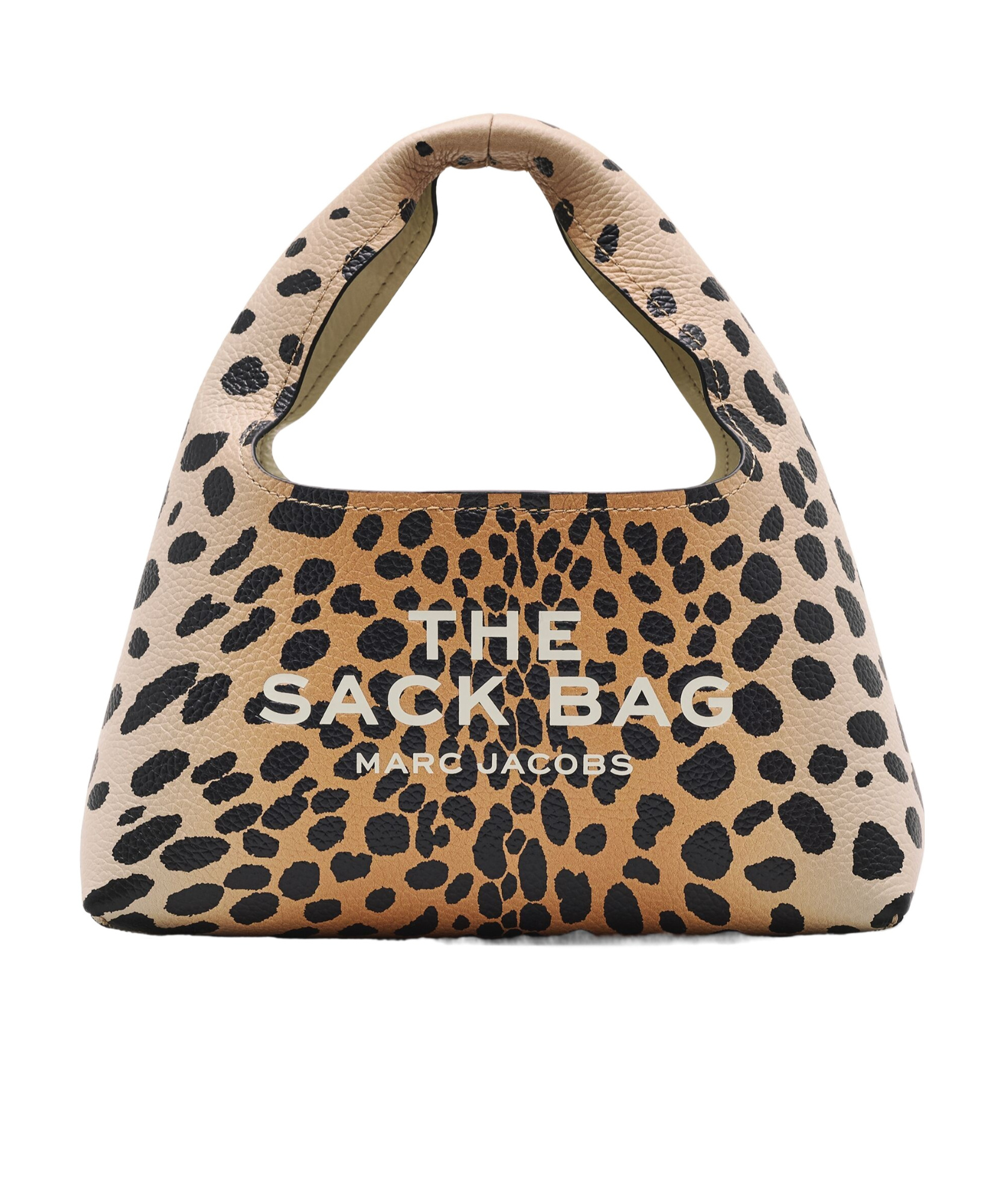 Marc Jacobs The Sack Mini Leopard-print Leather Top Handle Bag In Brown