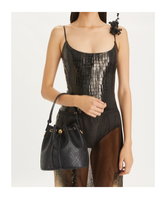 TORY BURCH TORY BURCH T MONOGRAM BUCKET BAG 