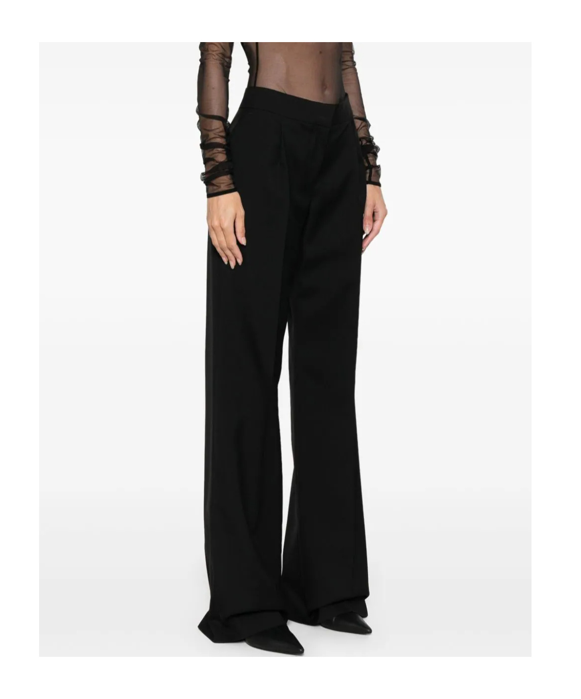 Alexander Mcqueen Pleat-detail Trousers In Black