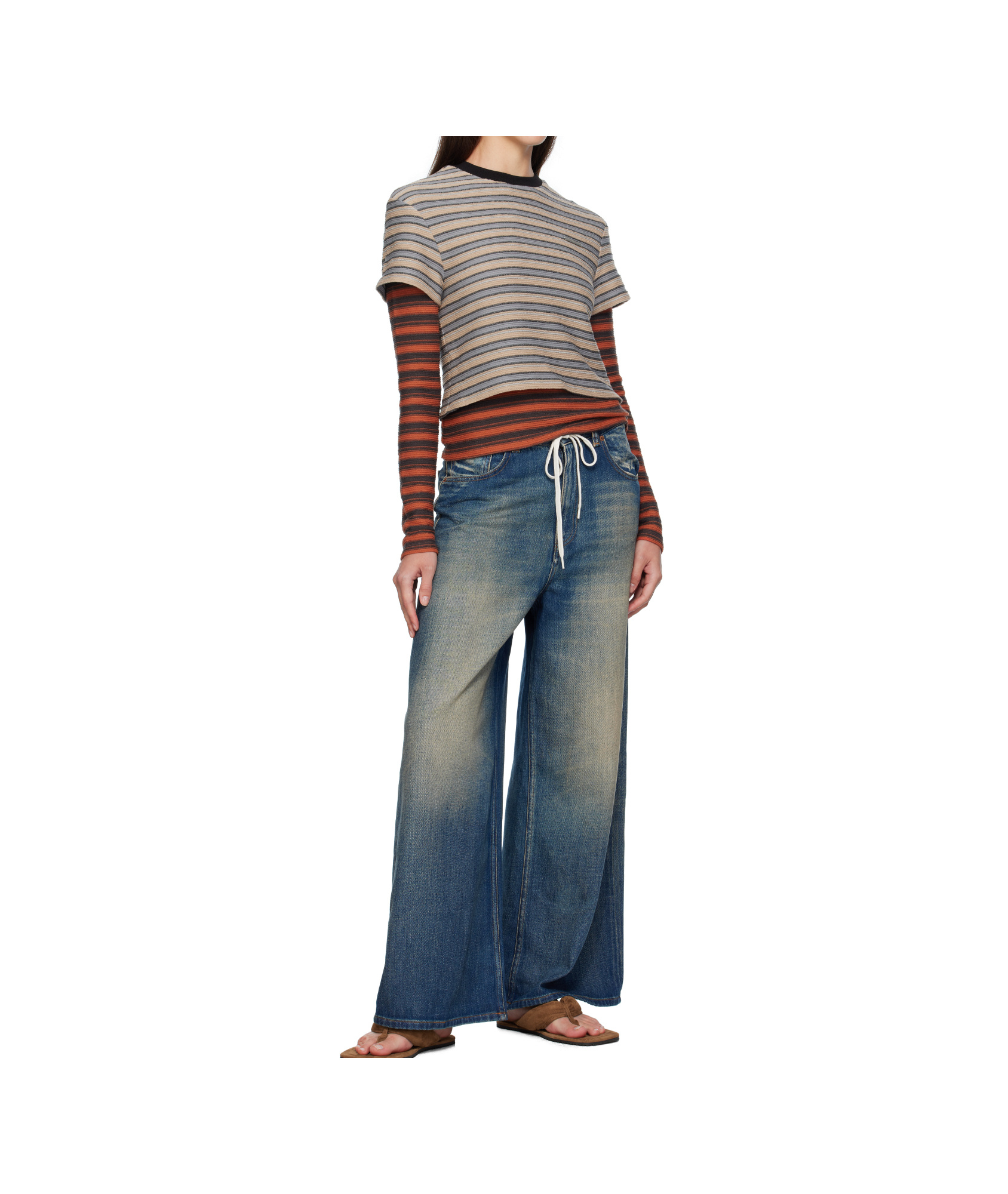 Andersson Bell Striped Long-sleeved T-shirt In Multi