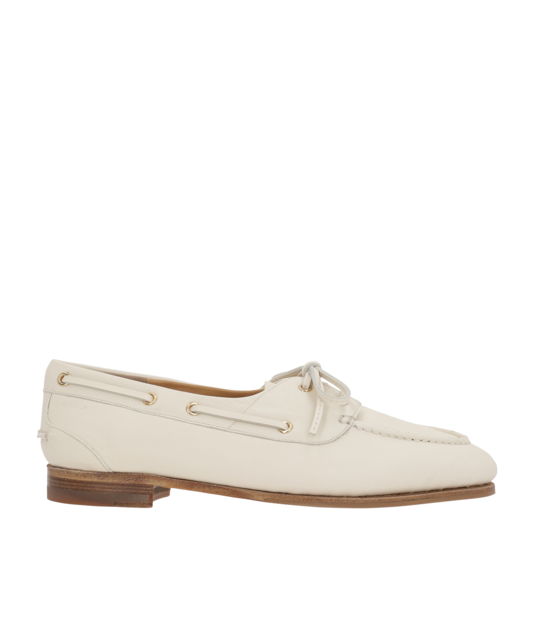 Bally Pathy Laced Loafers In Smooth Leather In White