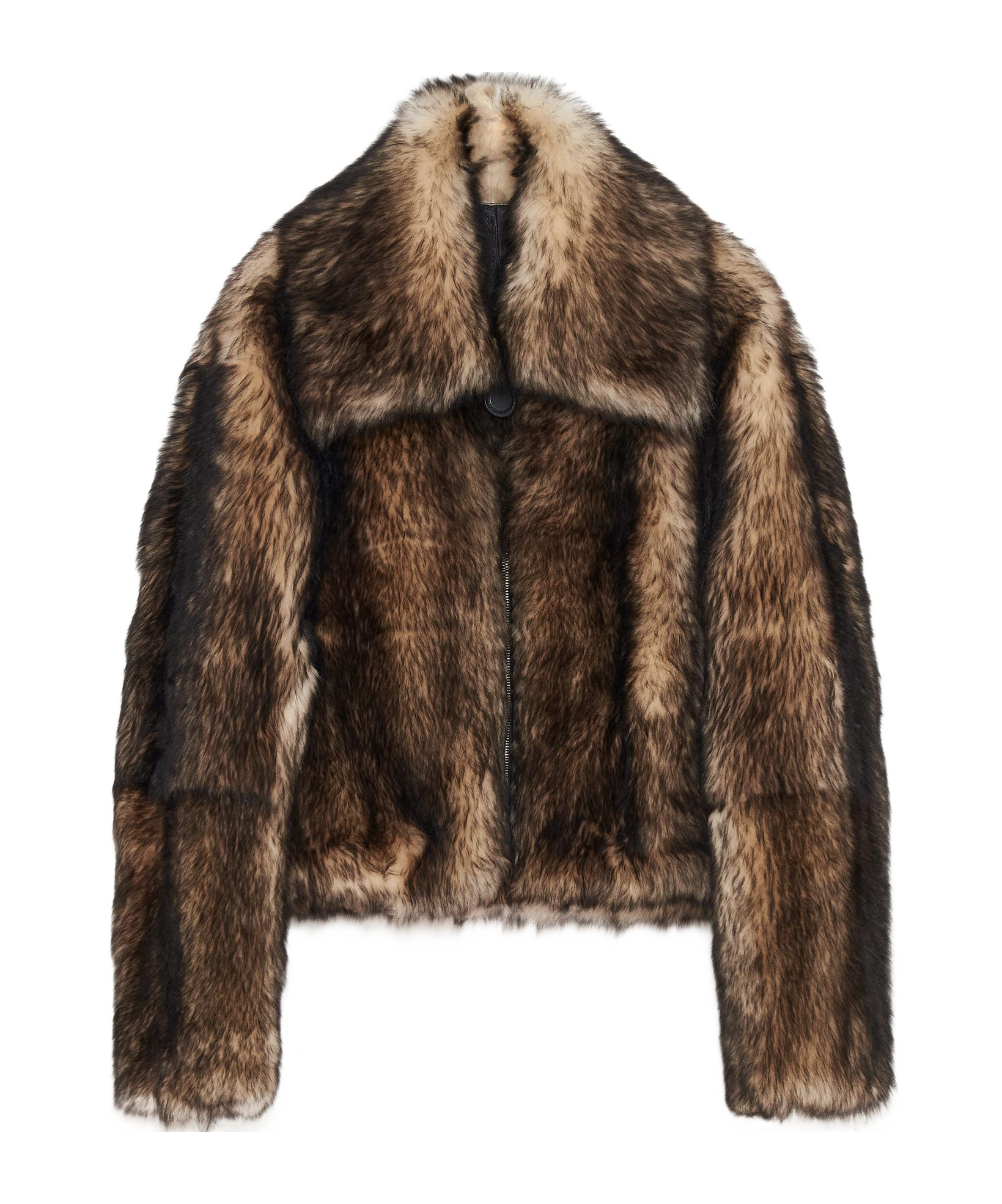 Jil Sander Lapel Fur In Brown