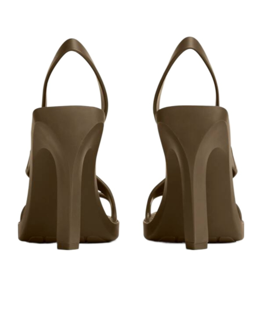 Bottega Veneta Jimbo Slingback Heeled Sandals In Brown