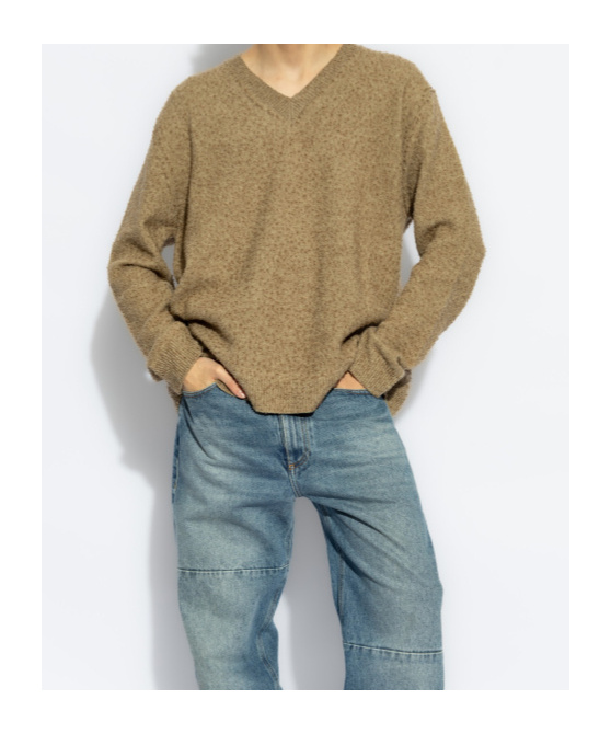 Maison Margiela Long-sleeved Sweater In Brown