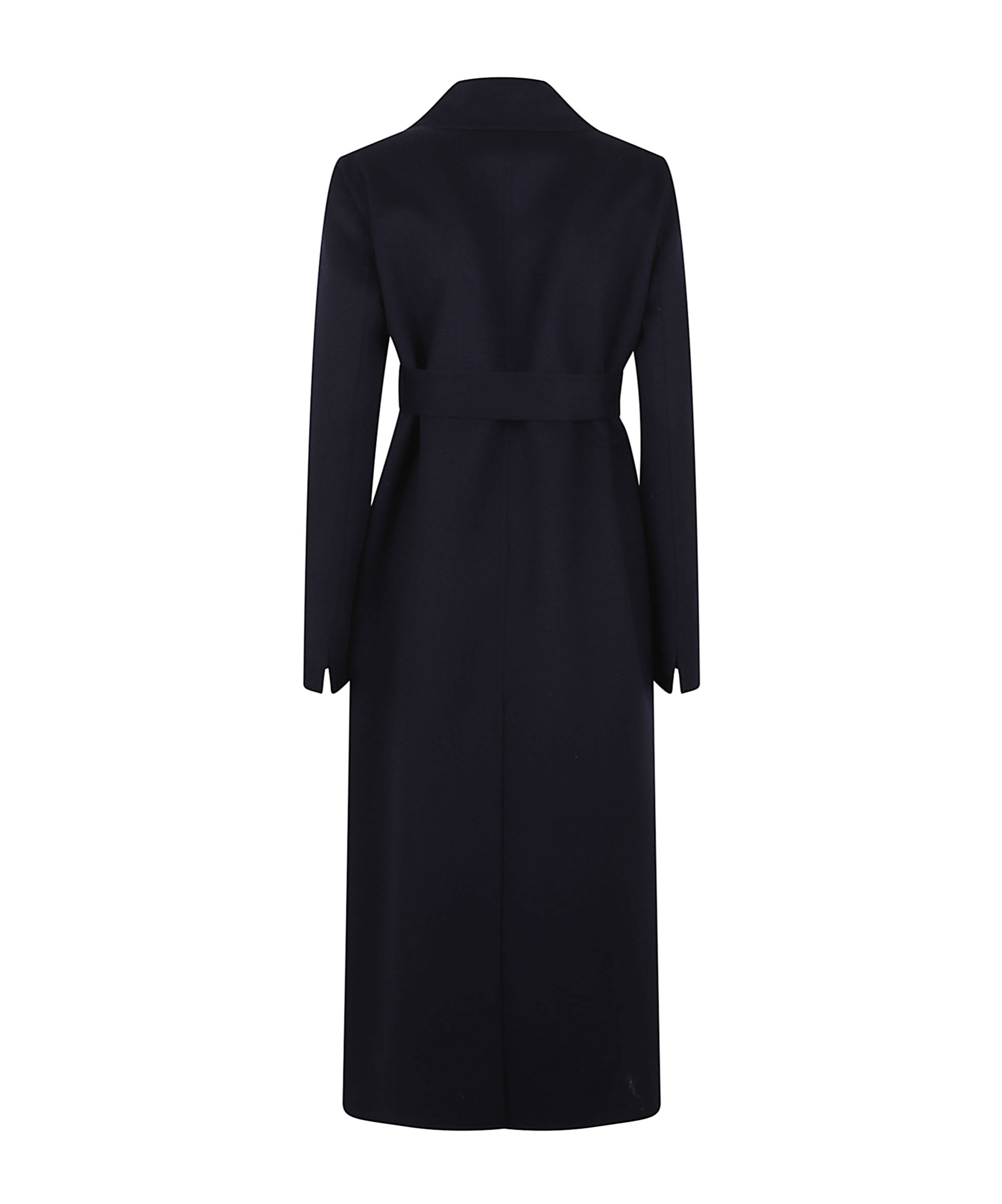 Stella Mccartney Double Face Wrap Belted Coat In Black